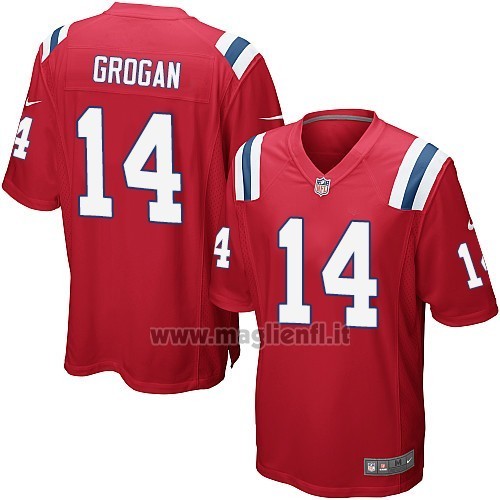 Maglia NFL Game New England Patriots Grogan Rosso